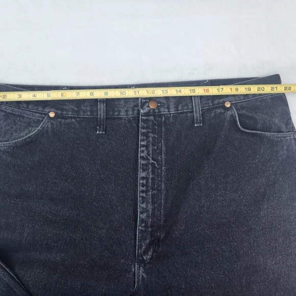 Wrangler Men's Vtg Cowboy Cut Regular Fit Black Jeans - made In USA 100% Cotton